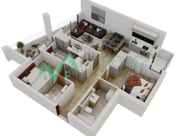 Stan Prodaja Novi Sad  80 m2