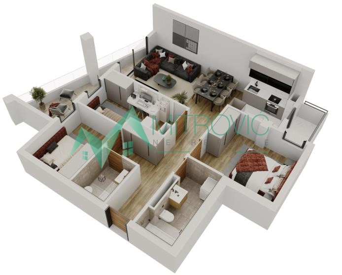 Stan Prodaja Novi Sad  80 m2