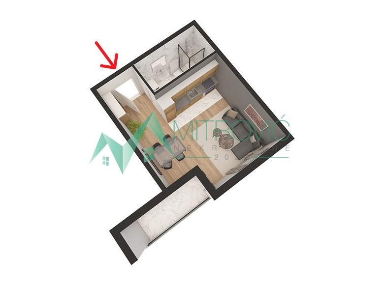 Moderna garsonjera – Mišeluk (šifra nekretnine: 1004111).
