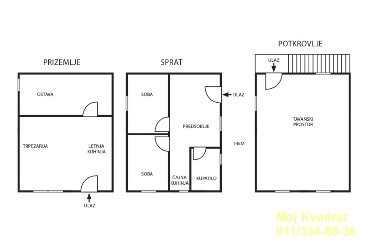 Kuća na prodaju, Koraćica, Beograd, 106m², 85.000 €
