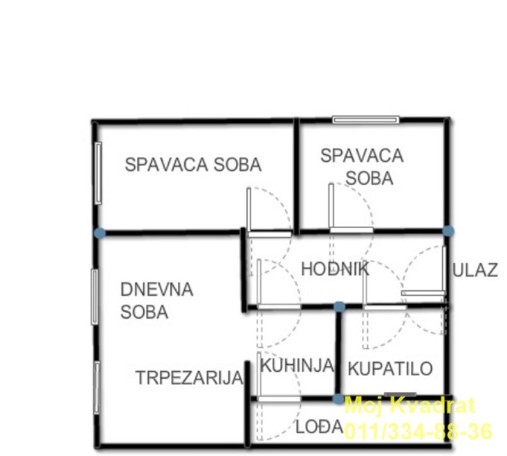 Trosoban stan na prodaju, Ćalije, Beograd, 75m², 180.000 €