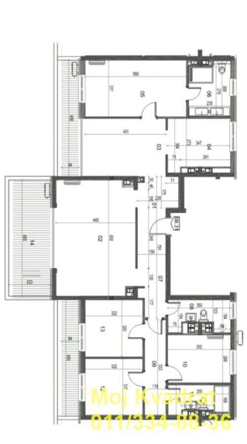 Petosoban stan na prodaju, Trošarina, Beograd, 167m², 499.790 €