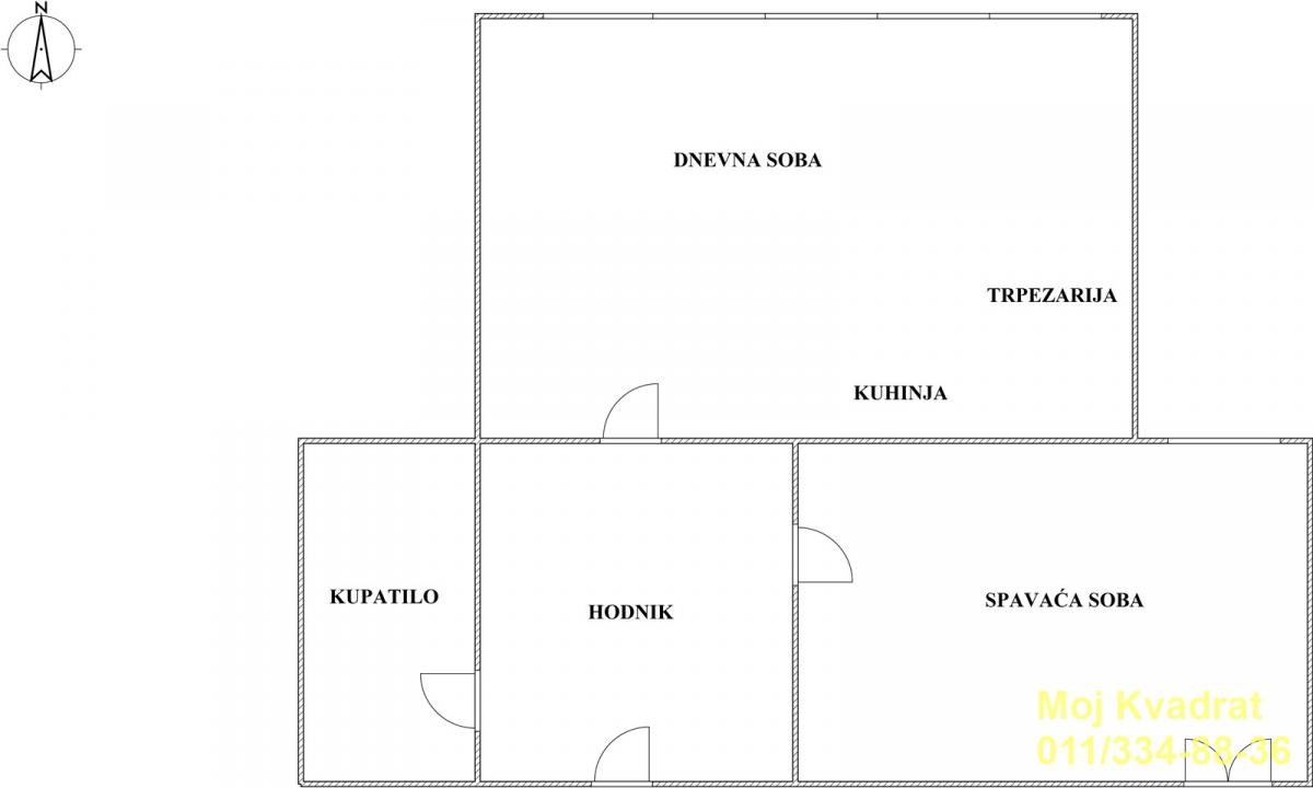 Dvosoban stan na prodaju, Žarkovo, Beograd, 46m², 140.000 €
