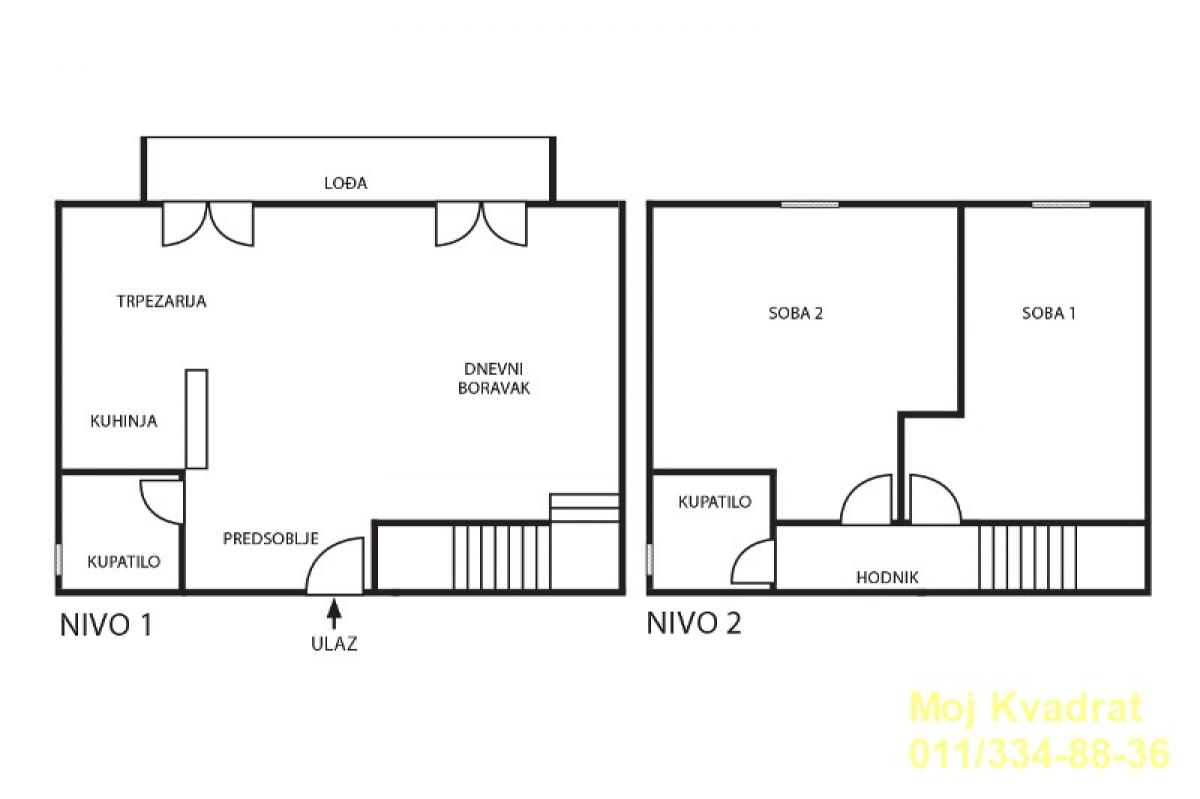 Trosoban stan na prodaju, Slavujev Venac, Beograd, 87m², 261.000 €