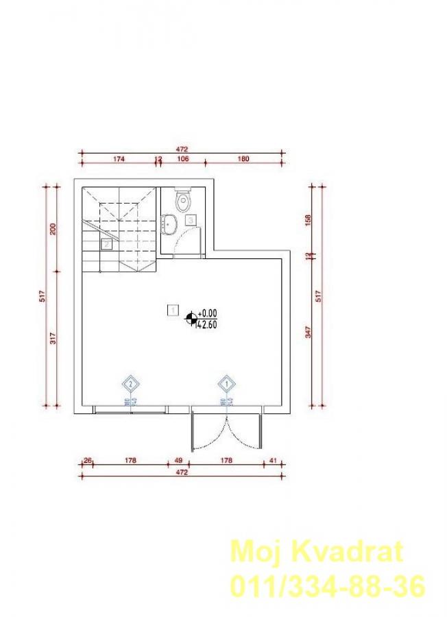 Lokal Prodaja Beograd Crveni Krst 47 m2