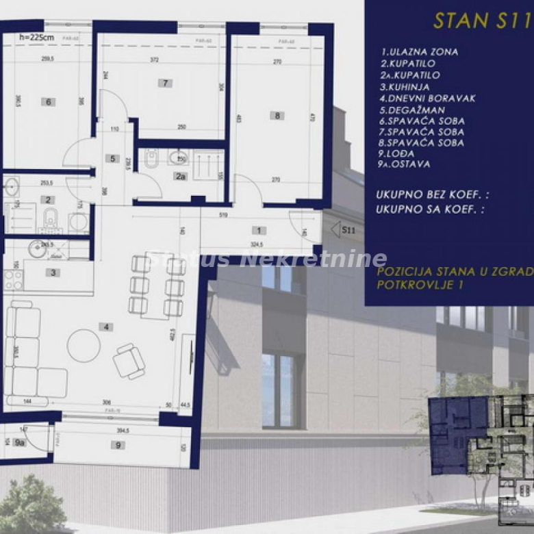 Stan – Novi Sad, Centar (Novi Sad)  – ID 22602.