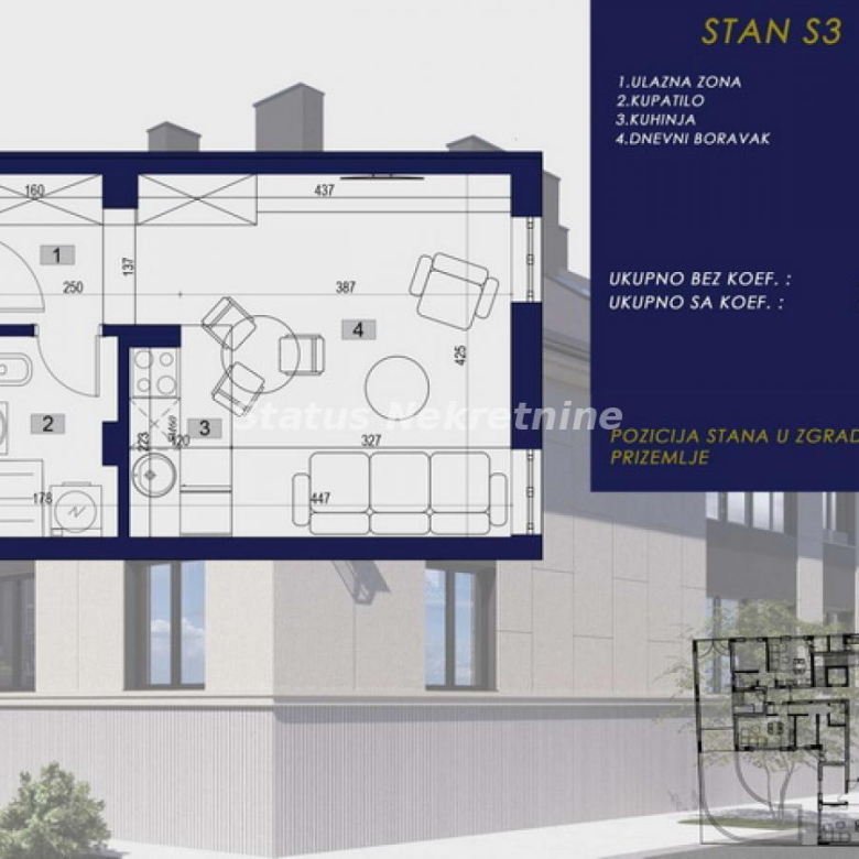 Stan Prodaja Novi Sad  25 m2