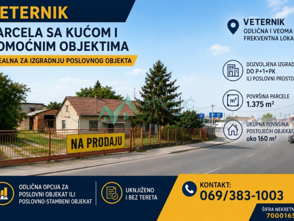 Plac Prodaja Veternik  1375 m2