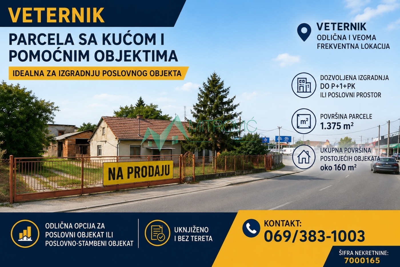 Plac Prodaja Veternik  1375 m2
