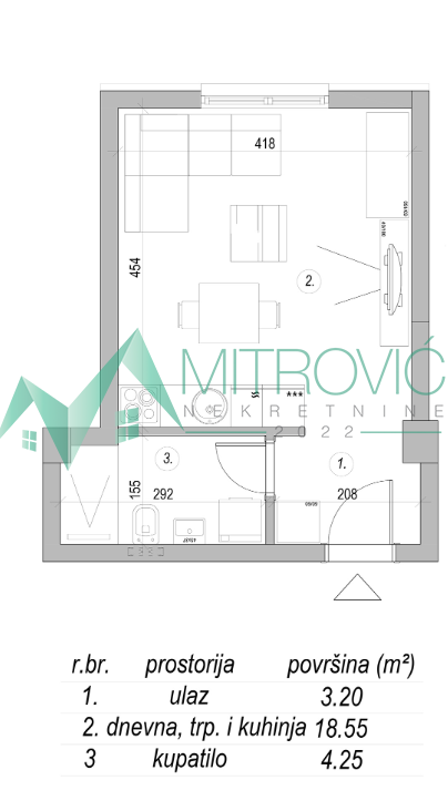 stanovi-1-pr-miSeluk-1003717-grkzn Jednosoban stan na prodaju, Sremska Kamenica, Novi Sad, 71m², 176.700 €