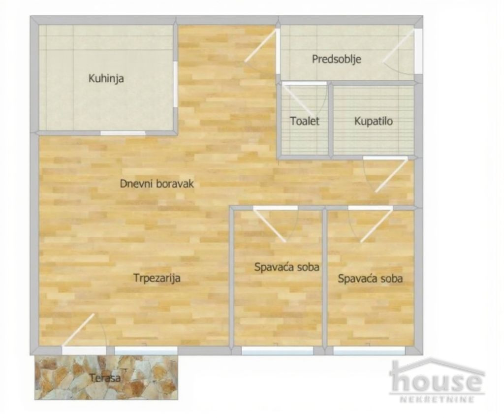 Dvoiposoban stan na prodaju, Adamovićevo Naselje, Novi Sad, 64m², 180.000 €