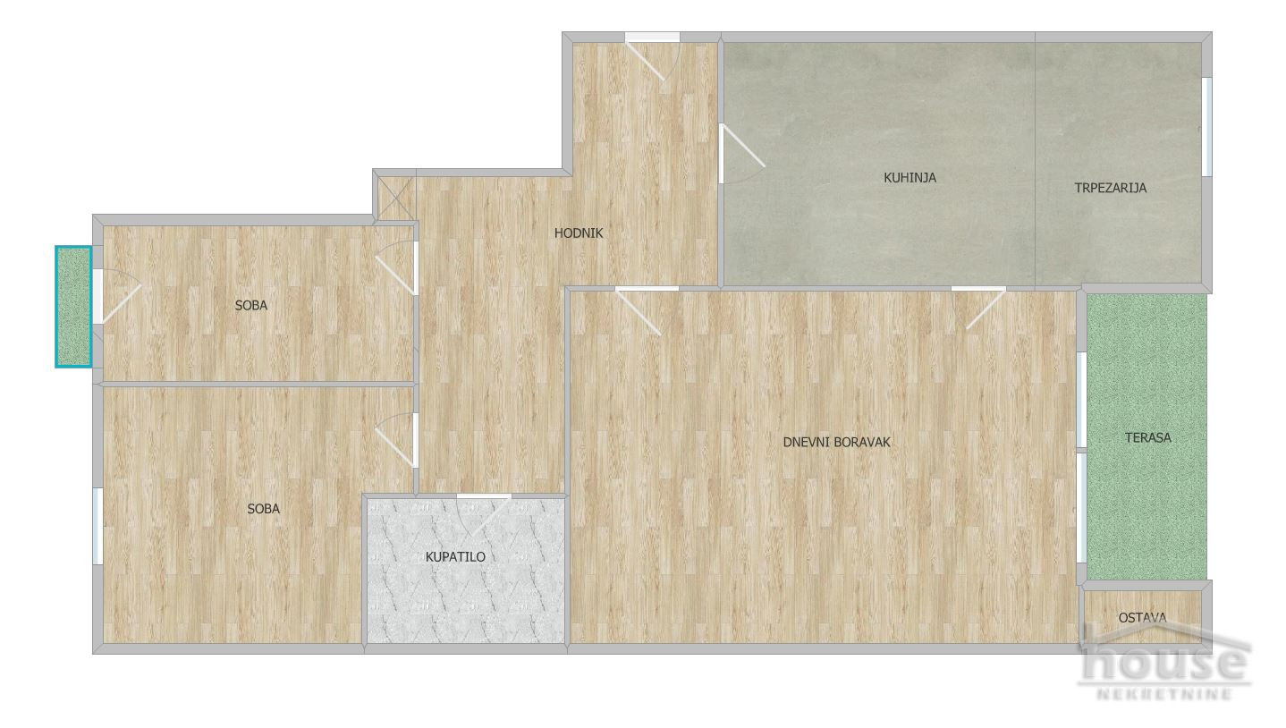 Trosoban stan na prodaju, Novo Naselje, Novi Sad, 69m², 171.000 €