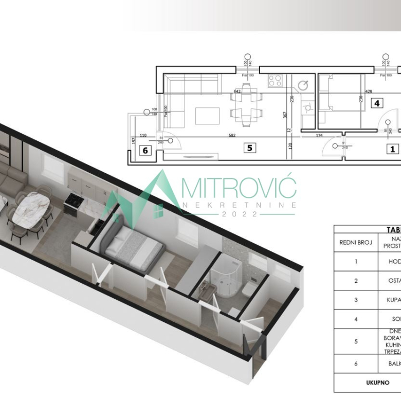 Stan Prodaja Novi Sad  51 m2