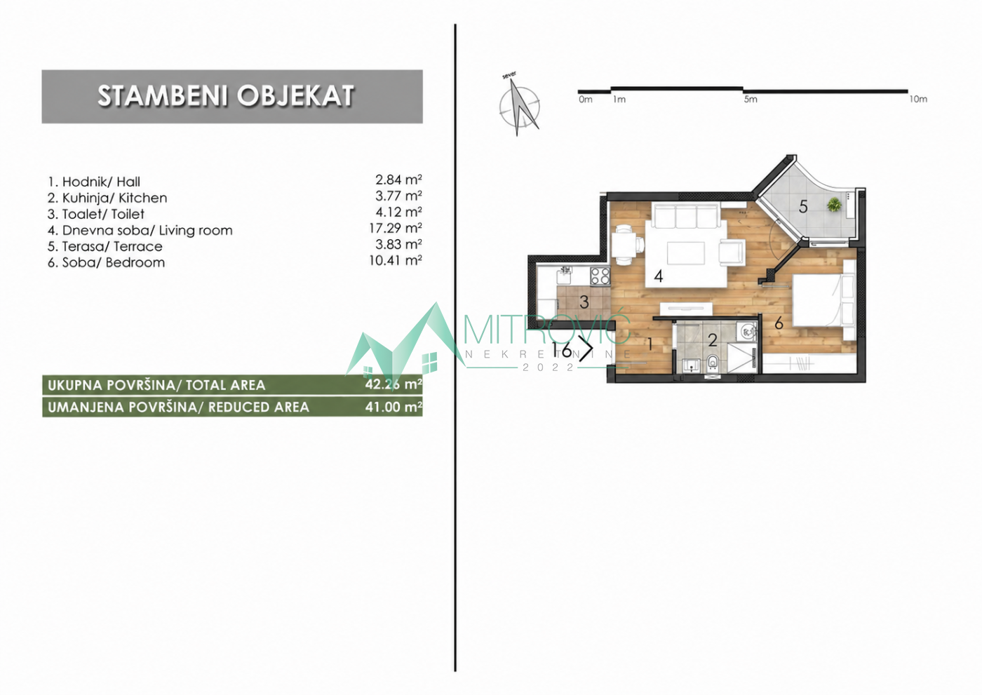 Stan Prodaja Novi Sad  41 m2