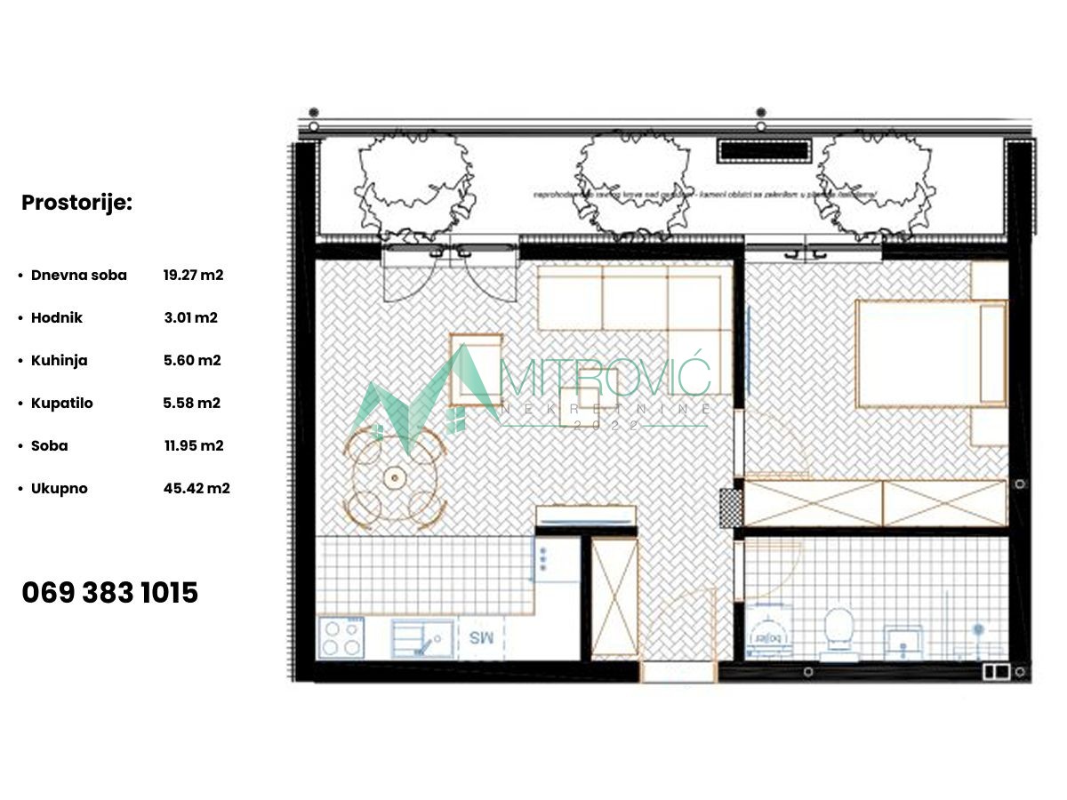 Stan Prodaja Sremska Kamenica Stan Prodaja Sremska Kamenica 45 m2