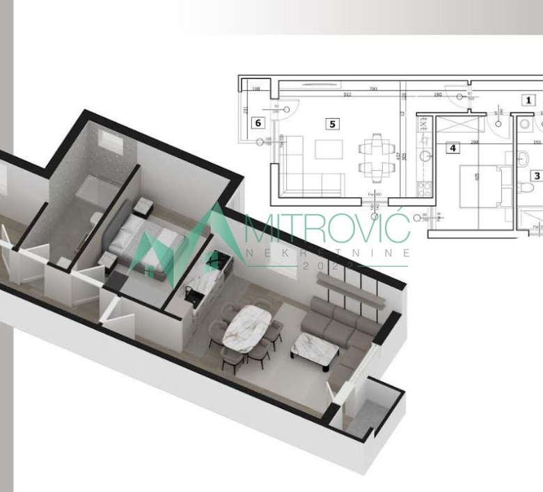 Stan Prodaja Novi Sad  59 m2