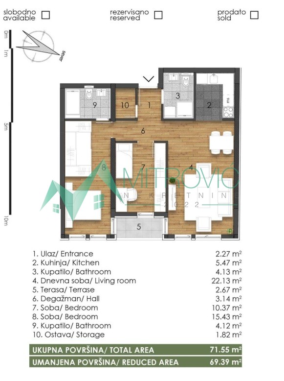 stanovi-3-re-telep-1003637-x7nze Trosoban stan na prodaju, Telep, Novi Sad, 69m², 1. sprat, 188.690 €