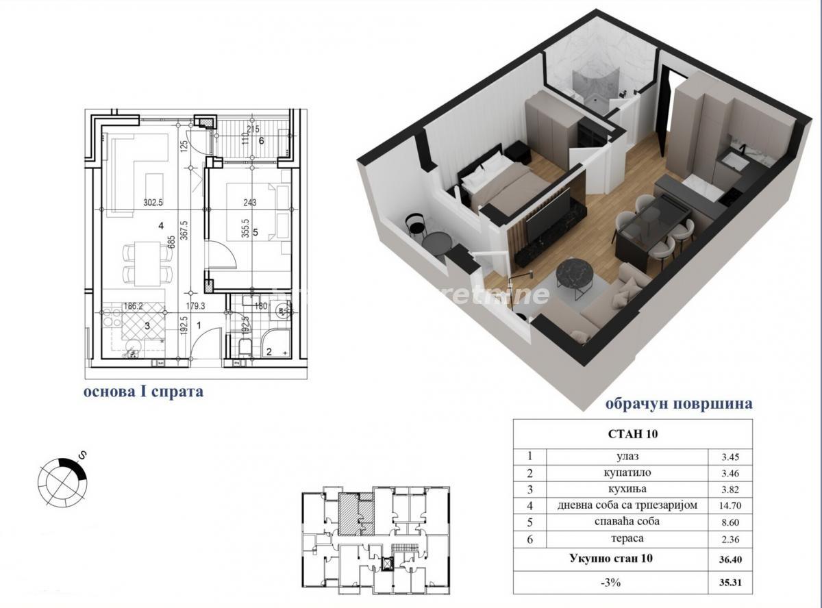 Stan Prodaja Novi Sad  37 m2