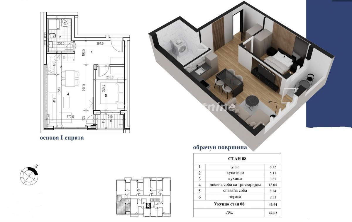 Stan Prodaja Novi Sad  45 m2