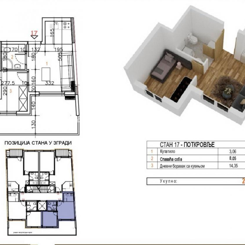 Stan Prodaja Novi Sad  25 m2