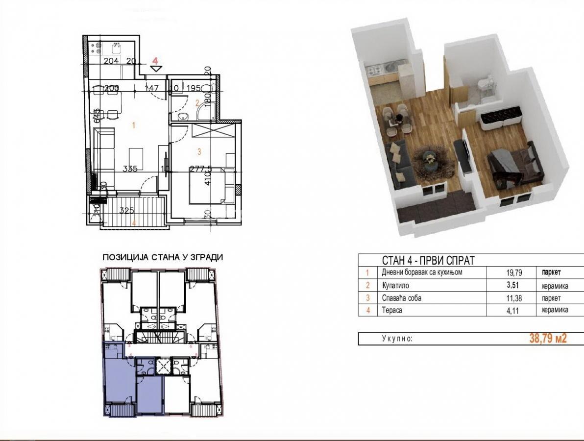 Stan Prodaja Novi Sad  39 m2
