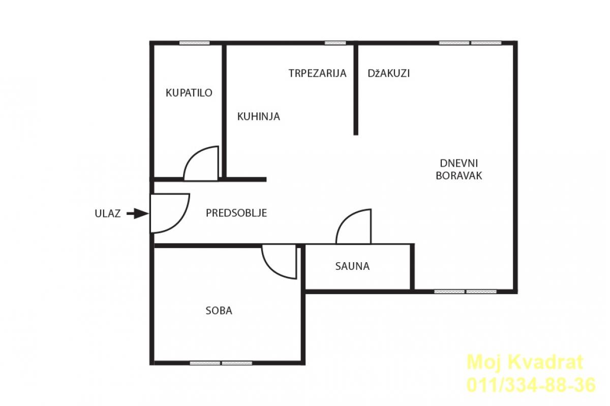 Dvosoban stan na prodaju, Mirijevo, Beograd, 44m², 169.000 €