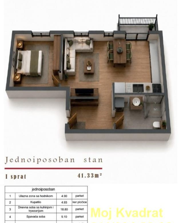 Stan – Beograd, Zvezdara Učiteljsko Naselje – ID 23556.