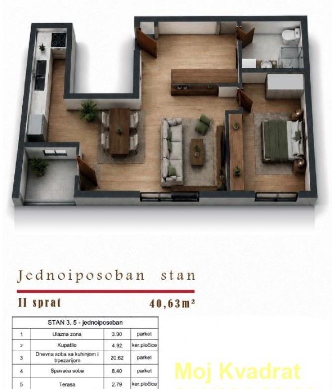 Stan – Beograd, Zvezdara Učiteljsko Naselje – ID 23553.