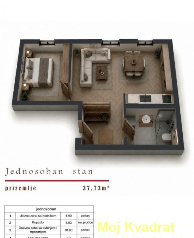 Stan – Beograd, Zvezdara Učiteljsko Naselje – ID 23554.