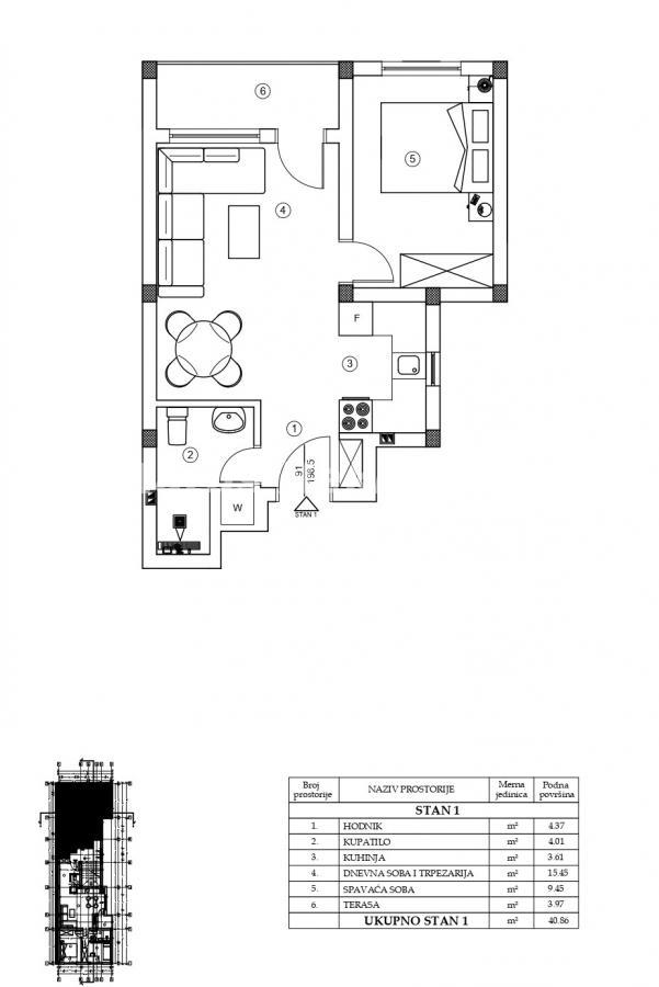 Stan Prodaja Novi Sad  41 m2