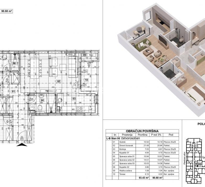 Stan – Novi Sad, Telep  – ID 22698.