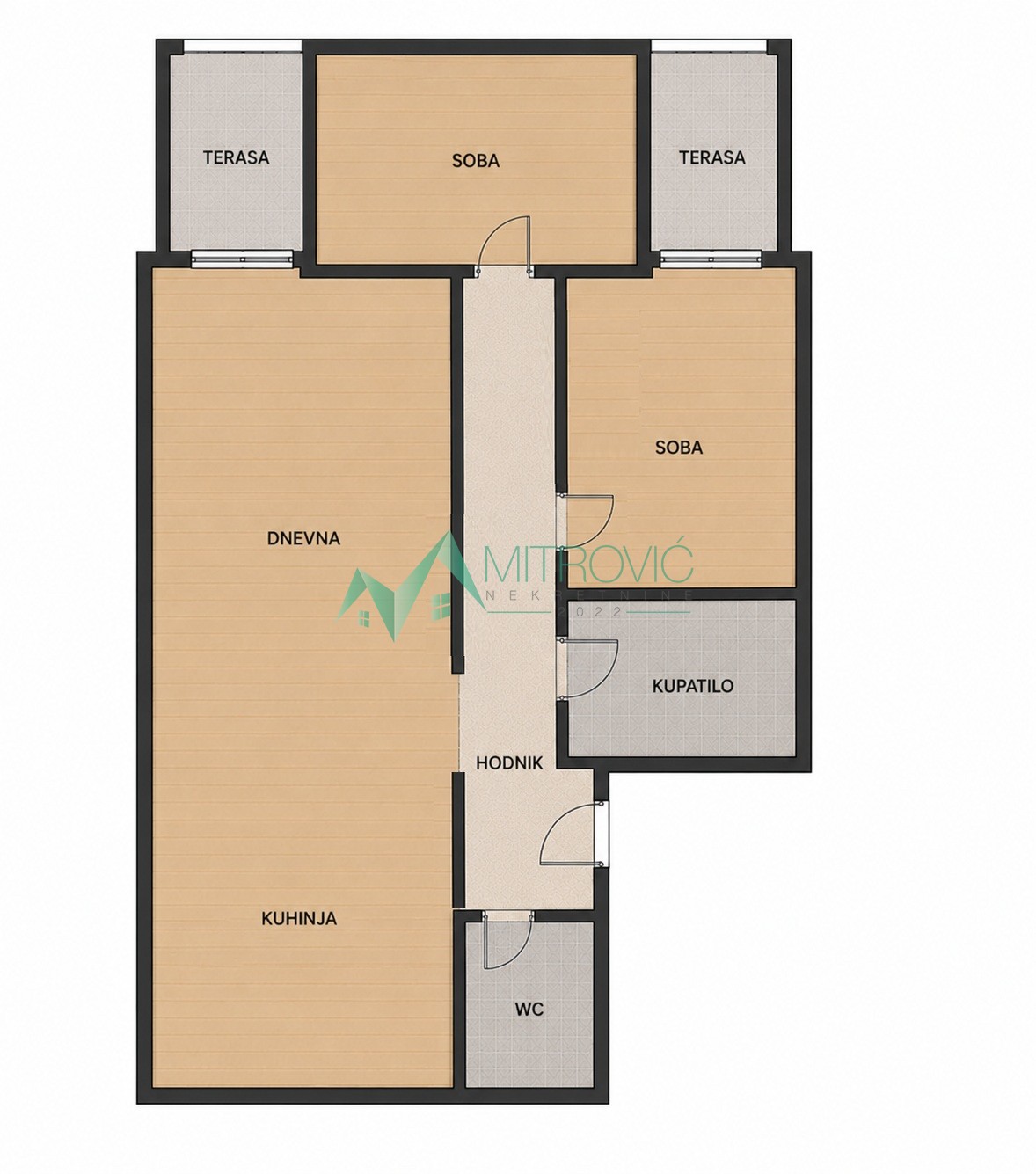Trosoban stan na prodaju, Telep, Novi Sad, 67m², 550 €