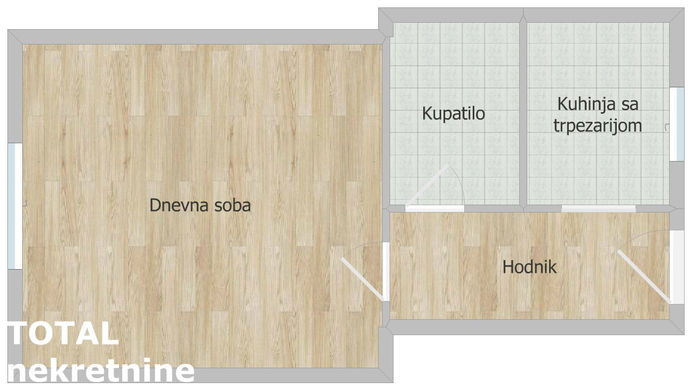 Jednosoban stan na prodaju, Podbara, Novi Sad, 35m², Prizemlje, 80.000 €