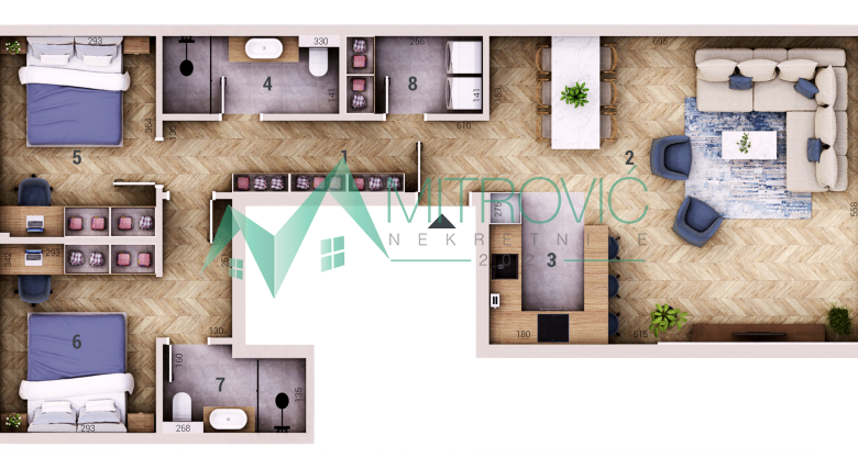 Dvoiposoban stan na prodaju, Telep, Novi Sad, 81m², 255.850 €
