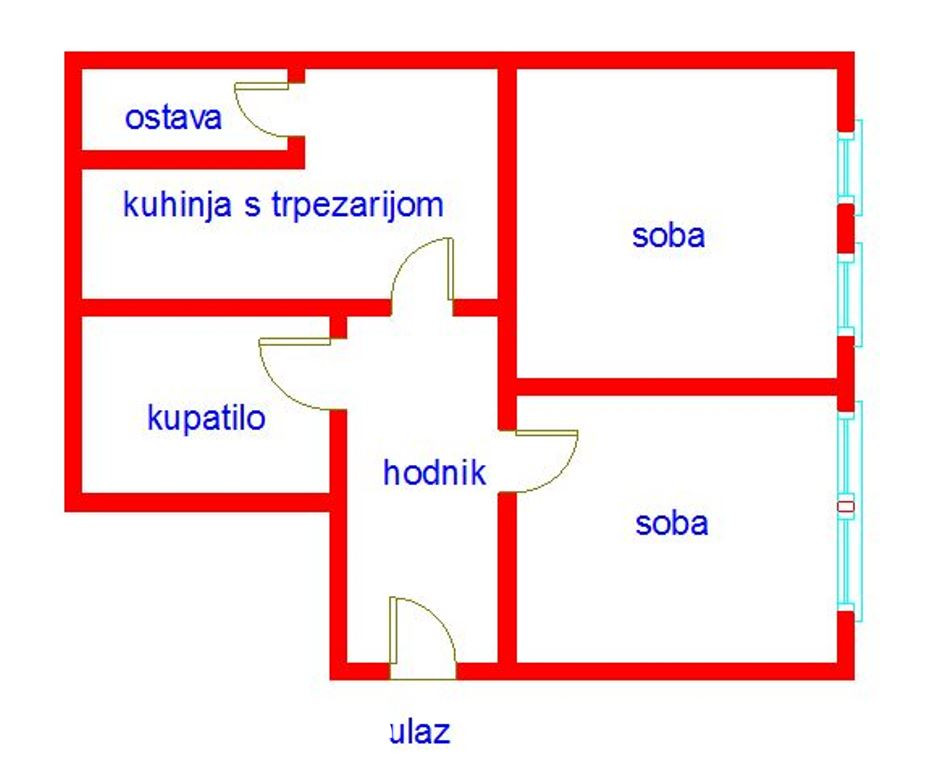 stanovi-2-5-re-centar-1061938-5nsr0 Dvoiposoban stan na prodaju, Centar, Novi Sad, 61m², 3. sprat, 200.000 €