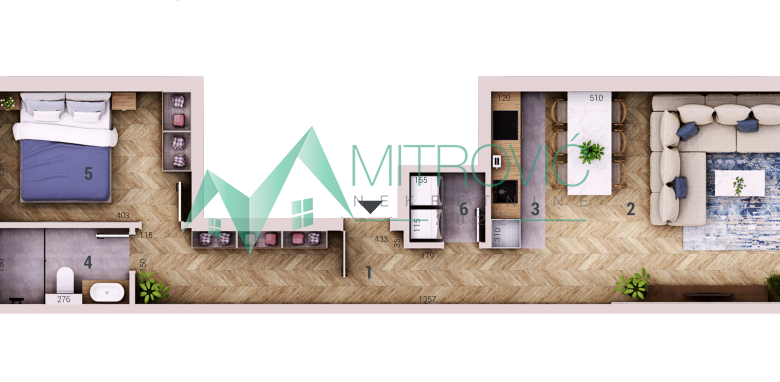 Dvosoban stan na prodaju, Telep, Novi Sad, 52m², 169.800 €