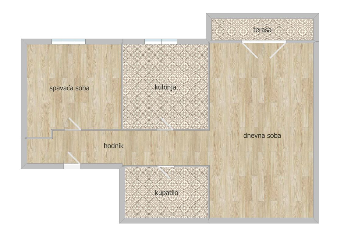Dvosoban stan na prodaju, Železnička Stanica, Novi Sad, 56m², 2. sprat, 170.000 €