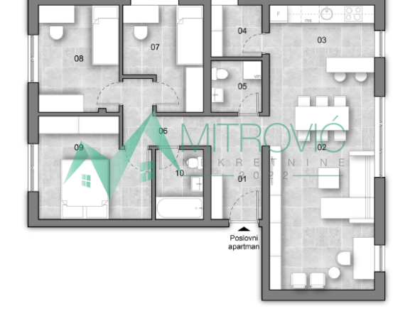 Stan Prodaja Novi Sad  80 m2