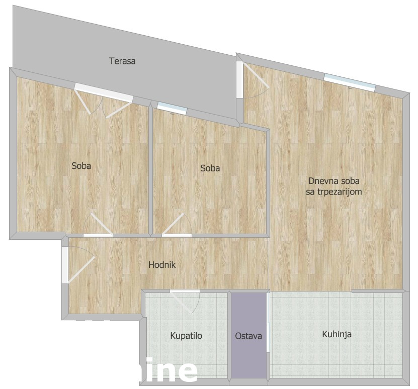 Trosoban stan na prodaju, Bulevar Oslobođenja, Novi Sad, 70m², 1. sprat, 200.000 €