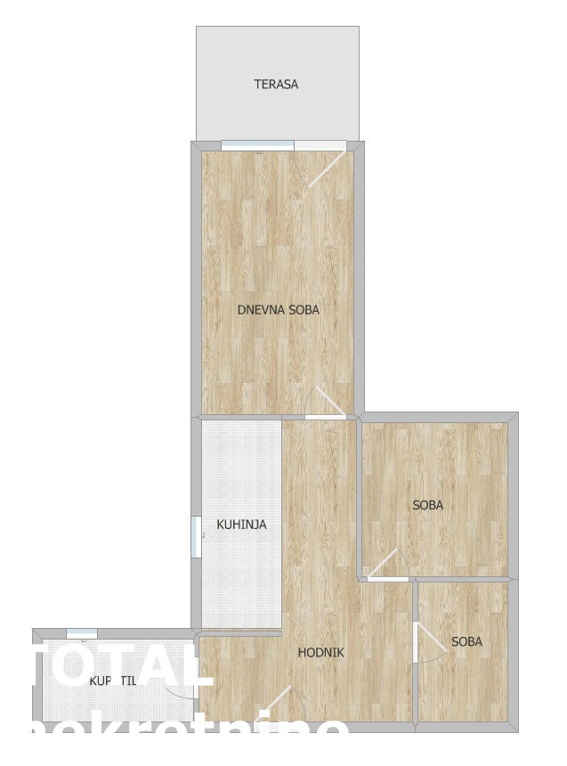 Trosoban stan na prodaju, Bulevar Oslobođenja, Novi Sad, 54m², Prizemlje, 125.000 €