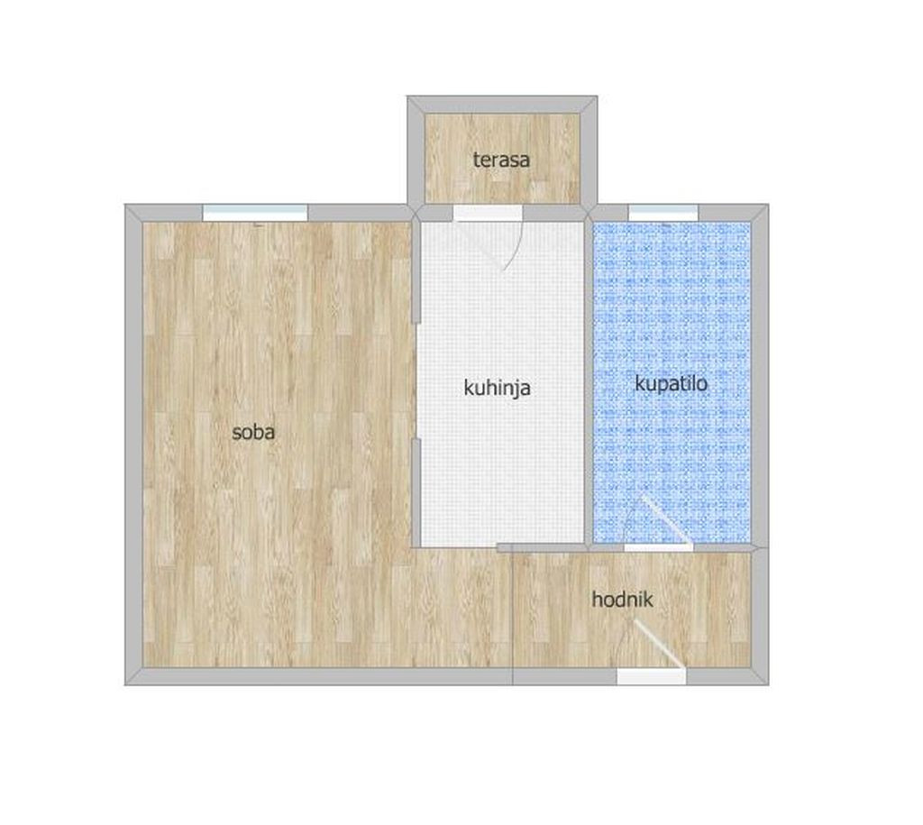 Garsonjera na prodaju, Podbara, Novi Sad, 24m², 4. sprat, 65.000 €