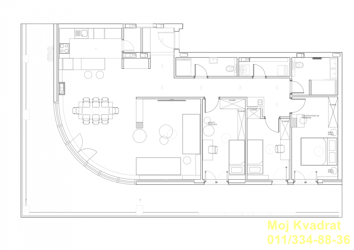 index Četvorosoban stan na prodaju, Tošin Bunar, Beograd, 176m², 7. sprat, 692.000 €