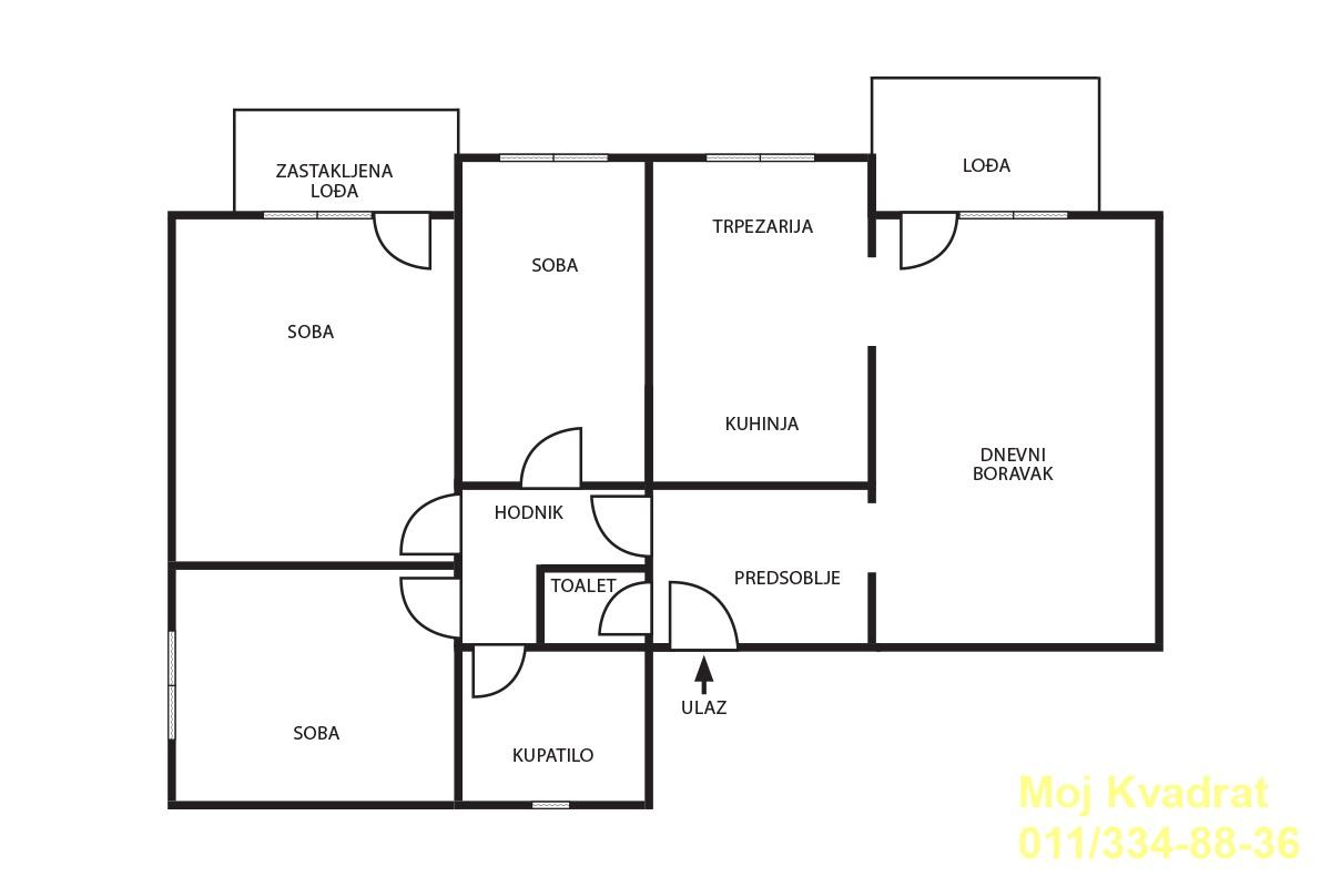 index Četvorosoban stan na prodaju, Karaburma, Beograd, 87m², Visoko prizemlje, 235.000 €