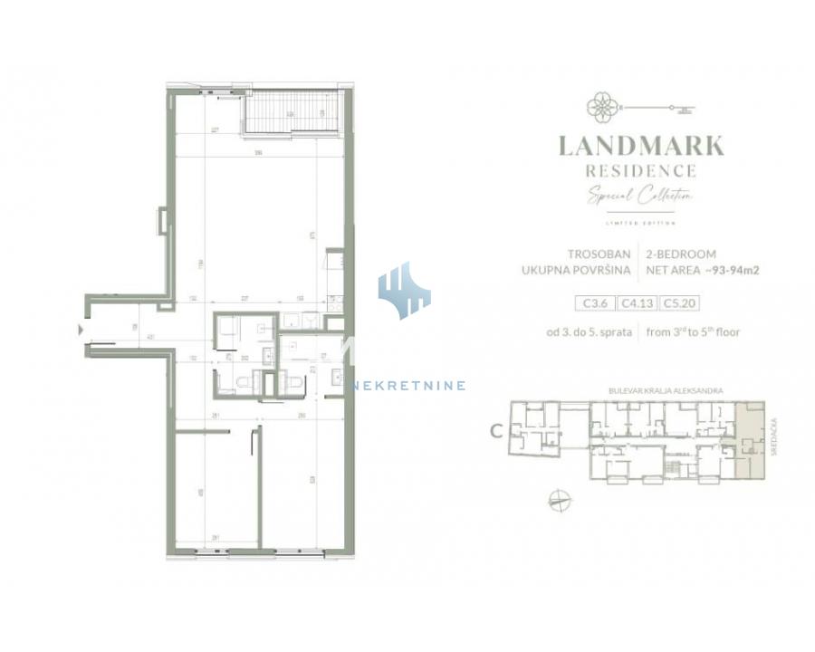 nekretnine-izdavanje-beograd-fNrS4MlCFx Trosoban stan na prodaju, Crveni Krst, Beograd, 94m², 554.600 €