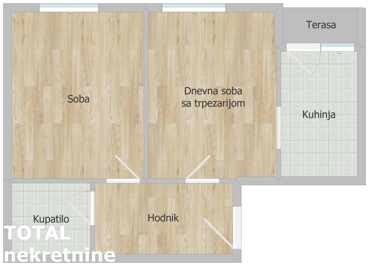Dvosoban stan na prodaju, Cara Dušana, Novi Sad, 43m², 4. sprat, 103.200 €
