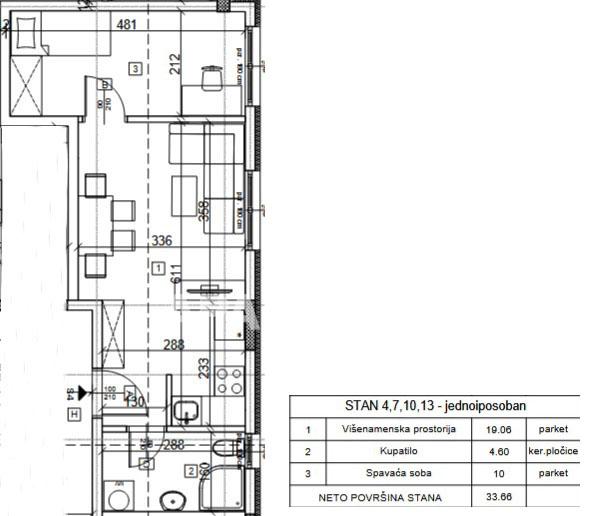 Stan Prodaja Beograd Stan Prodaja Beograd Učiteljsko Naselje 33.66 m2