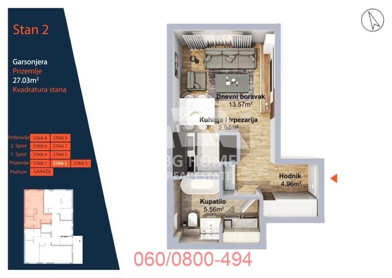 Stan Prodaja Beograd Stan Prodaja Beograd Lekino Brdo 27.03 m2