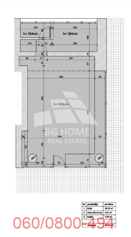 Lokal Prodaja Beograd Lokal Prodaja Beograd Beograd Centar 37 m2