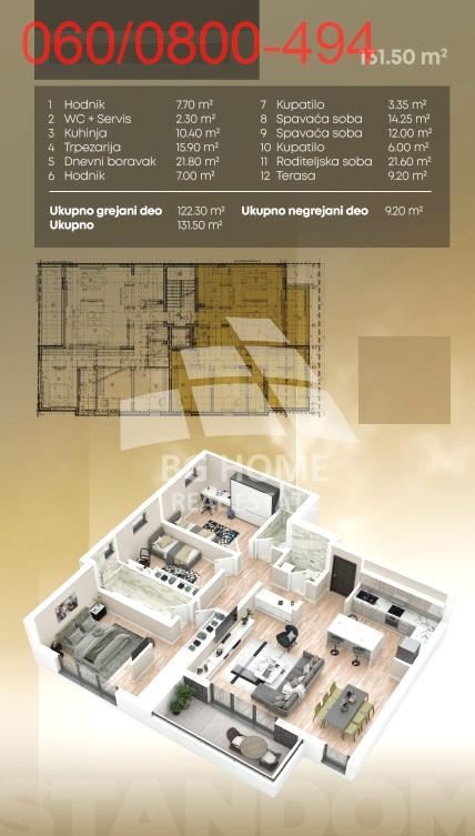 Stan Prodaja Beograd Stan Prodaja Beograd Vojvode Stepe 131.5 m2