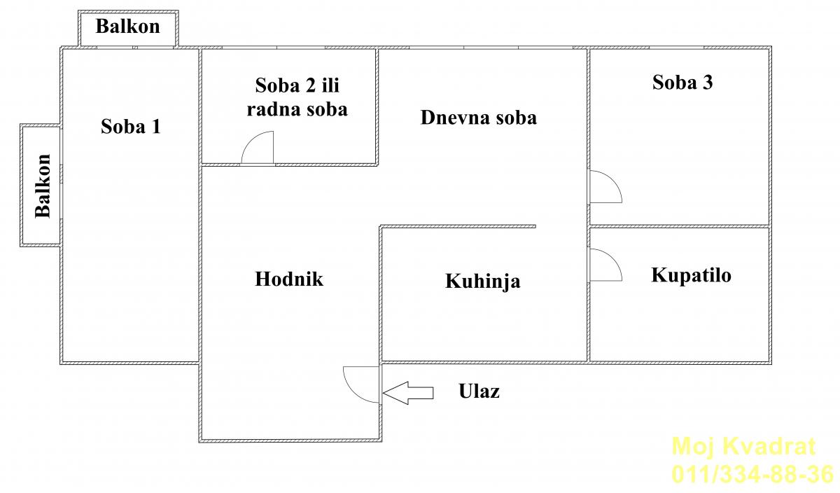 Stan Prodaja Beograd Stan Prodaja Beograd Slavija 54 m2